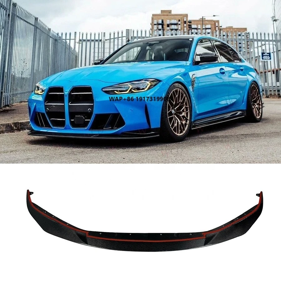 

R44 Style Carbon Fiber Front Lip Bodykit for B-MW G80 M3 G82 M4 2021+ New Splitter Spoiler Front Bumper Lip