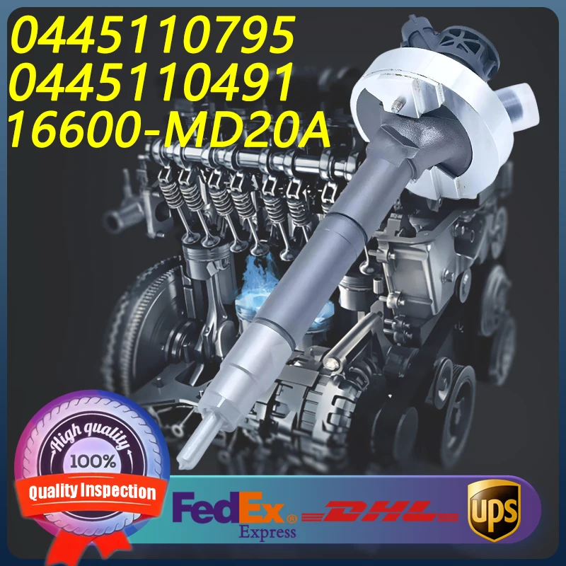 

0445110795 0445110491 16600-MD20A Common Rail Injector For Nissan Diesel Engine