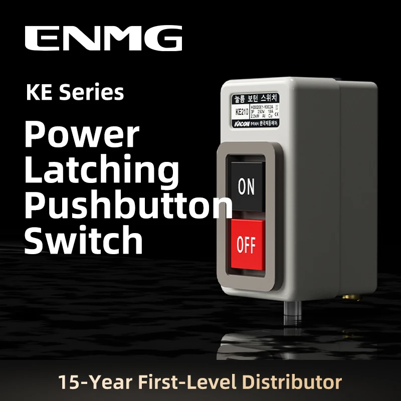 ENMG Power Push Button Switch Controls Three-Phase Motor Start/Stop Waterproof Button KE-315/KE-210