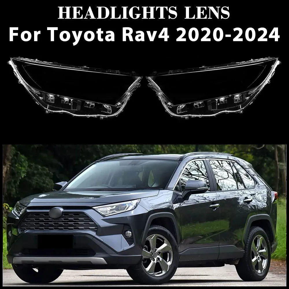 

For Toyota Rav4 2020 2021 2022 2023 2024 Headlamp Cover Transparent Headlight Shell Original Lampshade Plexiglass Mask Lens