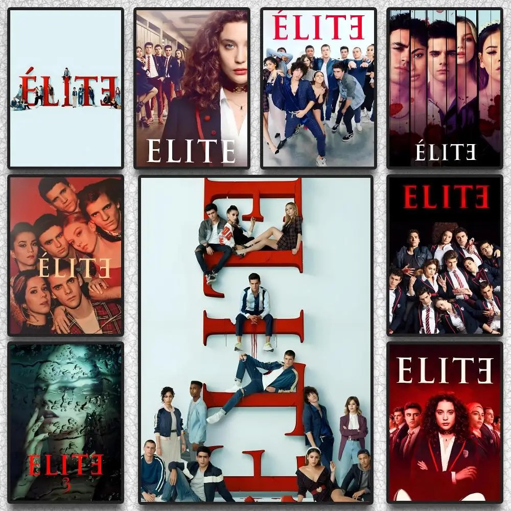 Spanish Thriller Movie E-Elite Poster Self Adhesive Wall Stickers Removable Room Decor Aesthetic Space Murals Fancy Gift