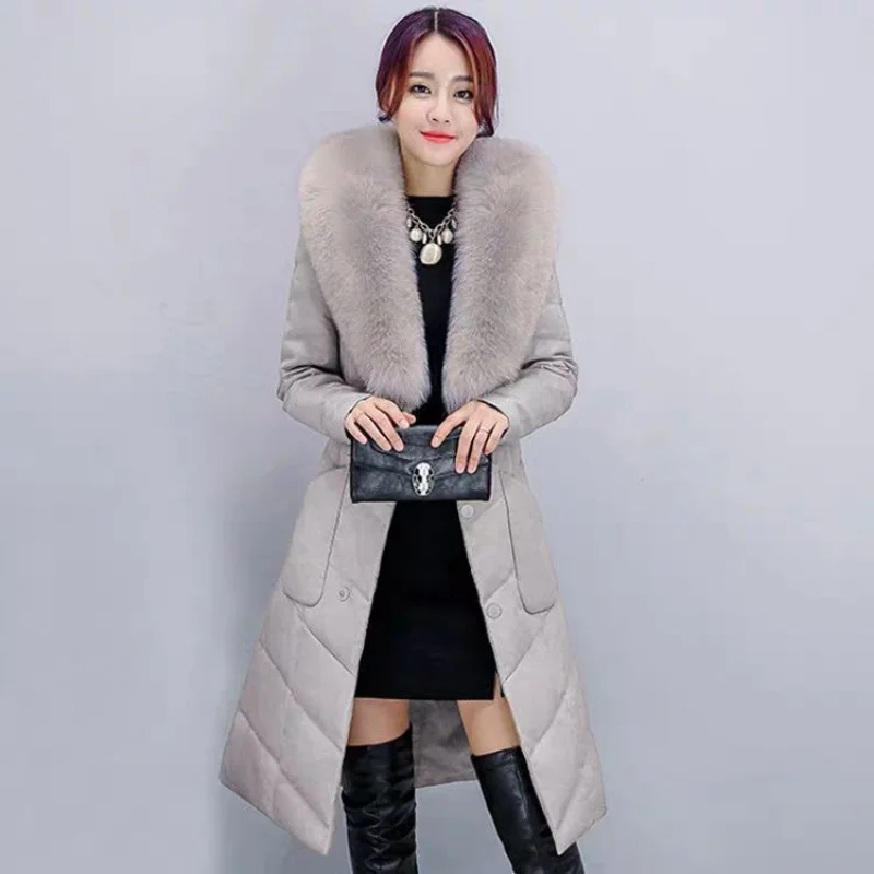 2025 nouvelle fourrure femmes hiver doudoune coton mince pardessus longue femme veste manteau mince élégant coton vestes femme Parkas