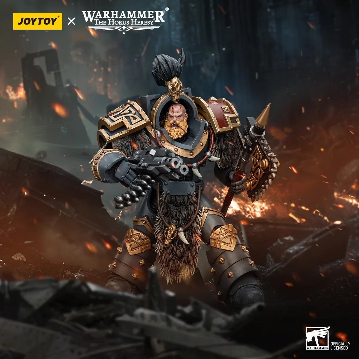 【Accessories】Joytoy Warhammer 1/18 Action Figures Varagyr Wolf Guard Squad Varagyr Terminator 3 Model Toy  3.75inch