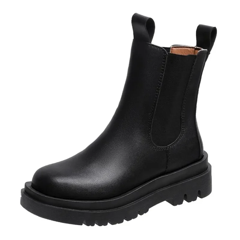 2024 New addensare Winter Knight Boots donna stivali al ginocchio lunghi con tacco quadrato stivali da moto spessi retrò nero bianco Botas Mujer