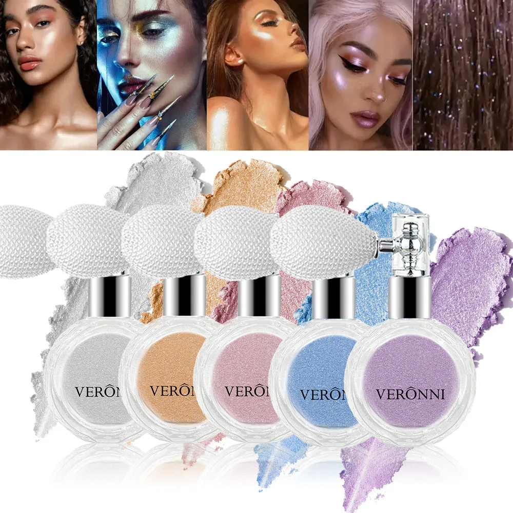 بخاخ لامع عالي اللمعان من الماس ، مسحوق تسليط الضوء ، مناسب للوجه والجسم والجلد والشعر والملابس ومستحضرات التجميل #1