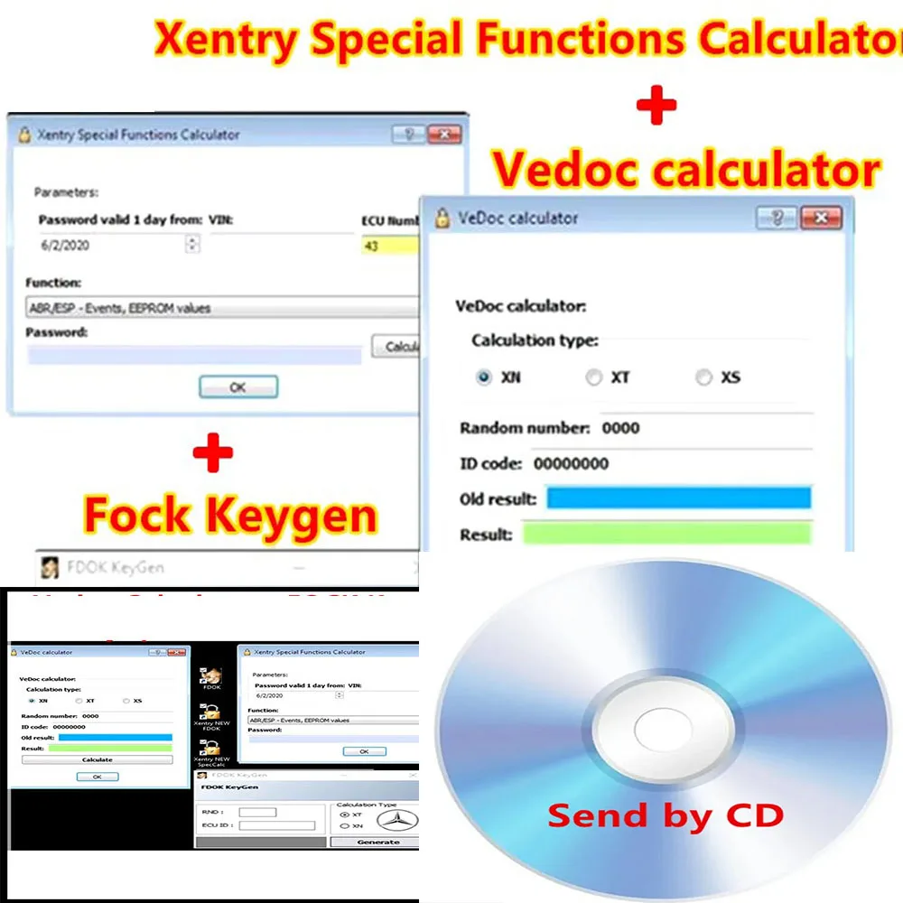 2024 Newest DAS Xentry Special Function Calculator FDOK Vedoc Calculator Keygen MB Star C3 C4 DOIP C5 C6 VCI free help install