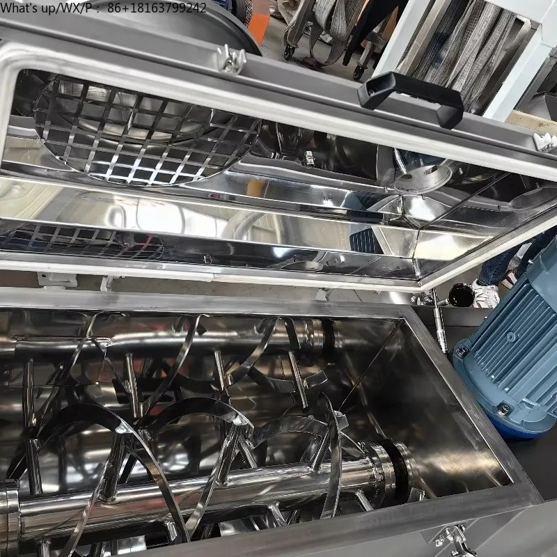 آلة خلاط شريط المسحوق الجاف الأفقي معدات خلط الطعام والتوابل الكيميائية