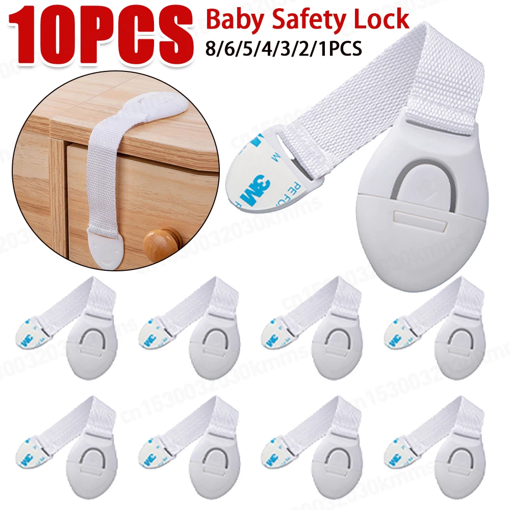 10-1PC Child Safety Cabinet Lock Baby Proof Security Protector Drawer Door Cabinet Lock Plastic Protection Kids Safety Door Lock