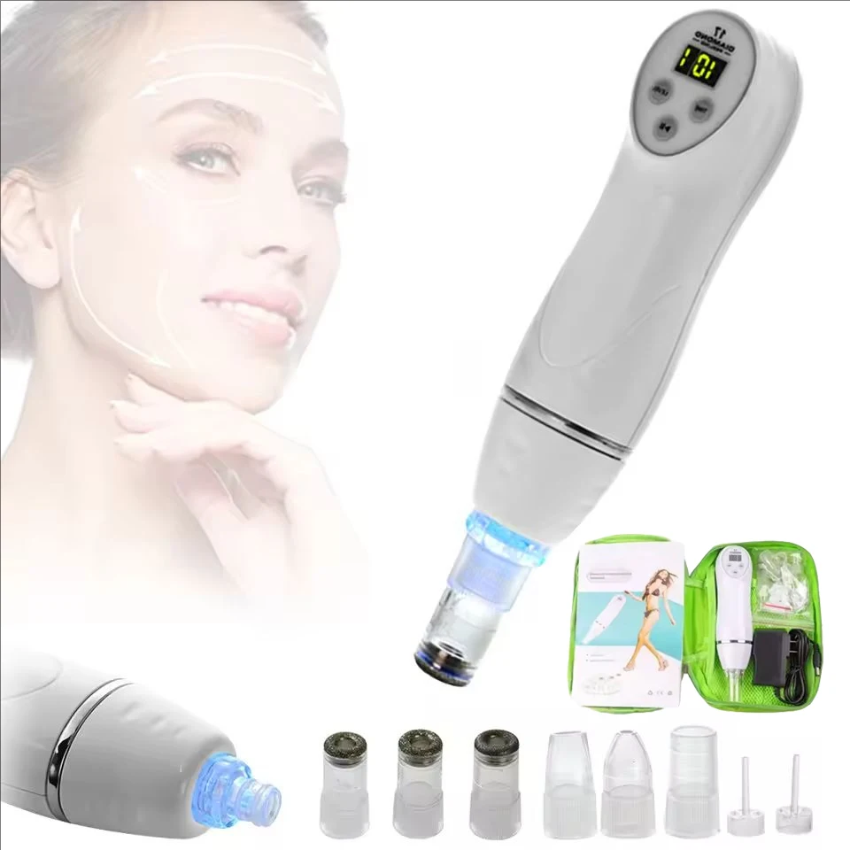 Poderoso extração de cravo facial micro-escultura microcristal dermoabrasão limpador elétrico dispositivo de beleza