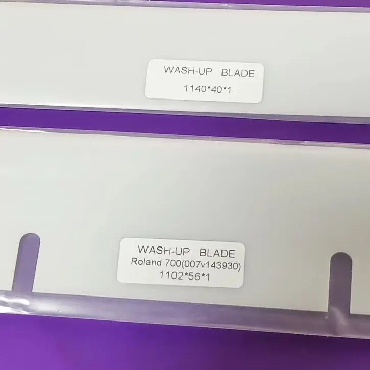 

10 Piece/lot Wash Up Blade 1102x56x1mm 1140x40x1mm 1108mm 0 Hole Roland 700 High Quality Plastic Scraper