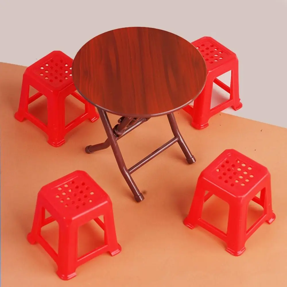1Set Hochwertige Multistyles Esstisch Möbel Tisch Kunststoff MIni Home Modell 1:12 Puppenhaus Miniatur Haus Zubehör