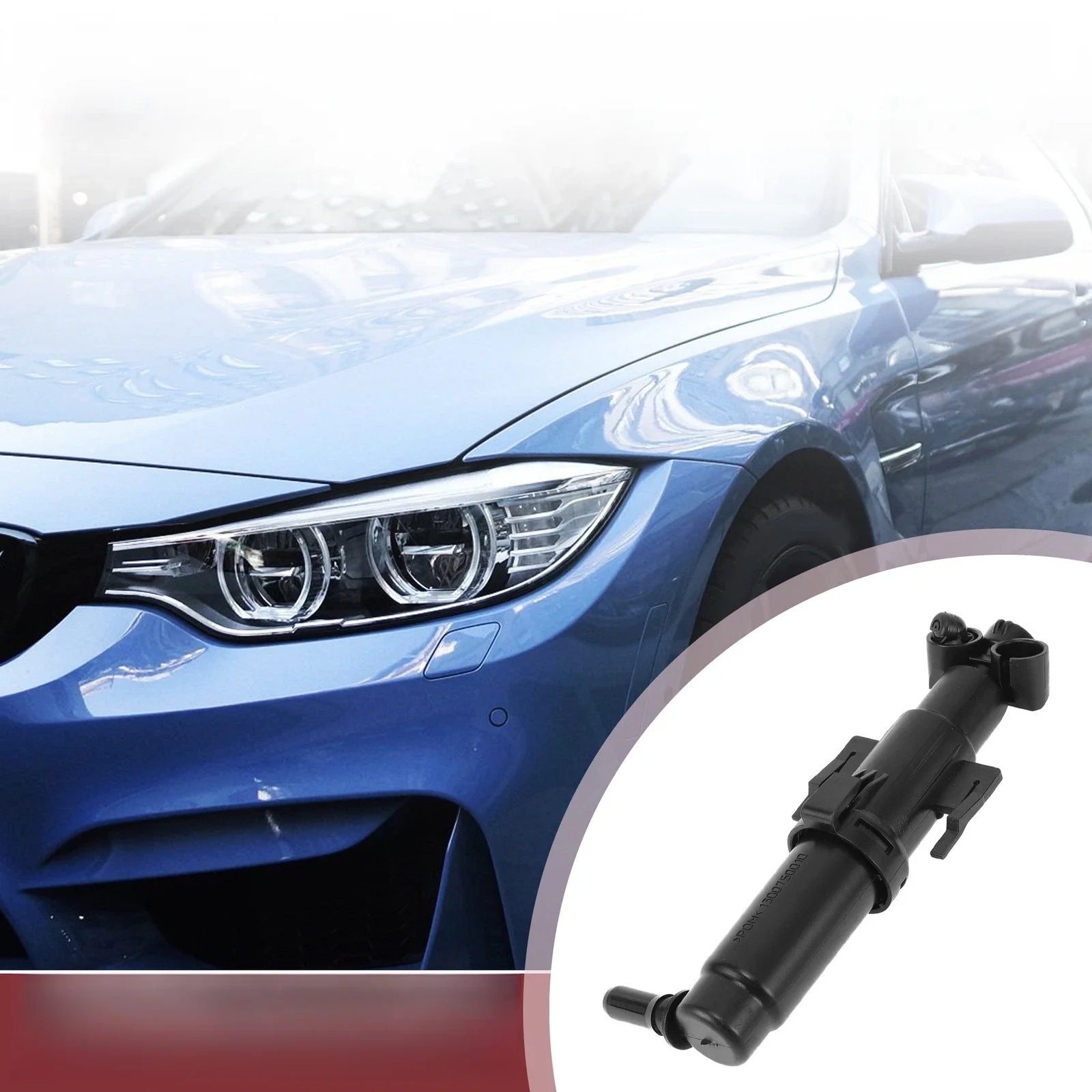 Front Left Headlight Washer Nozzle for BMW 5 Series 528i 520d 530d 535d 550i xDrive F10 F11 F18 61677377667 Exact Match
