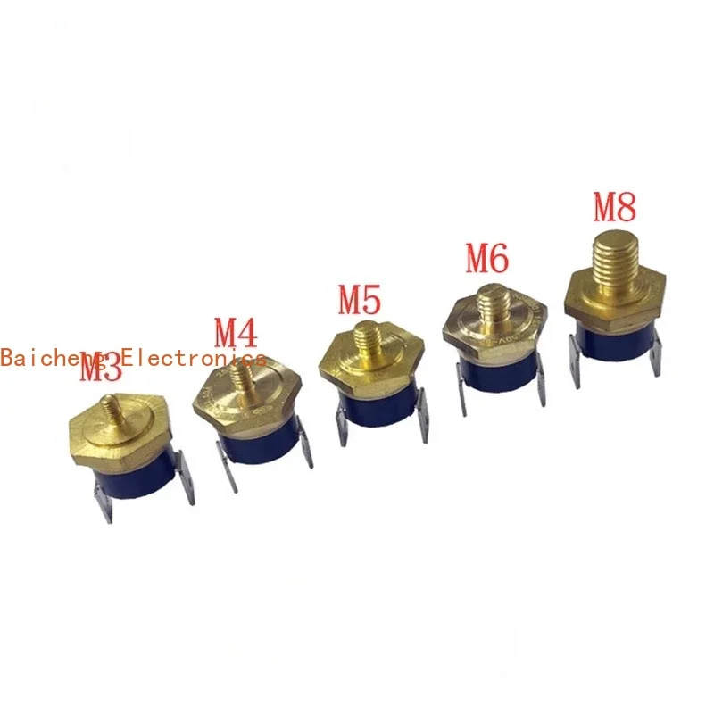 10PCS KSD301 M3M4M5M6 copper head threaded temperature controller 65 degree thermal switch temperature switch
