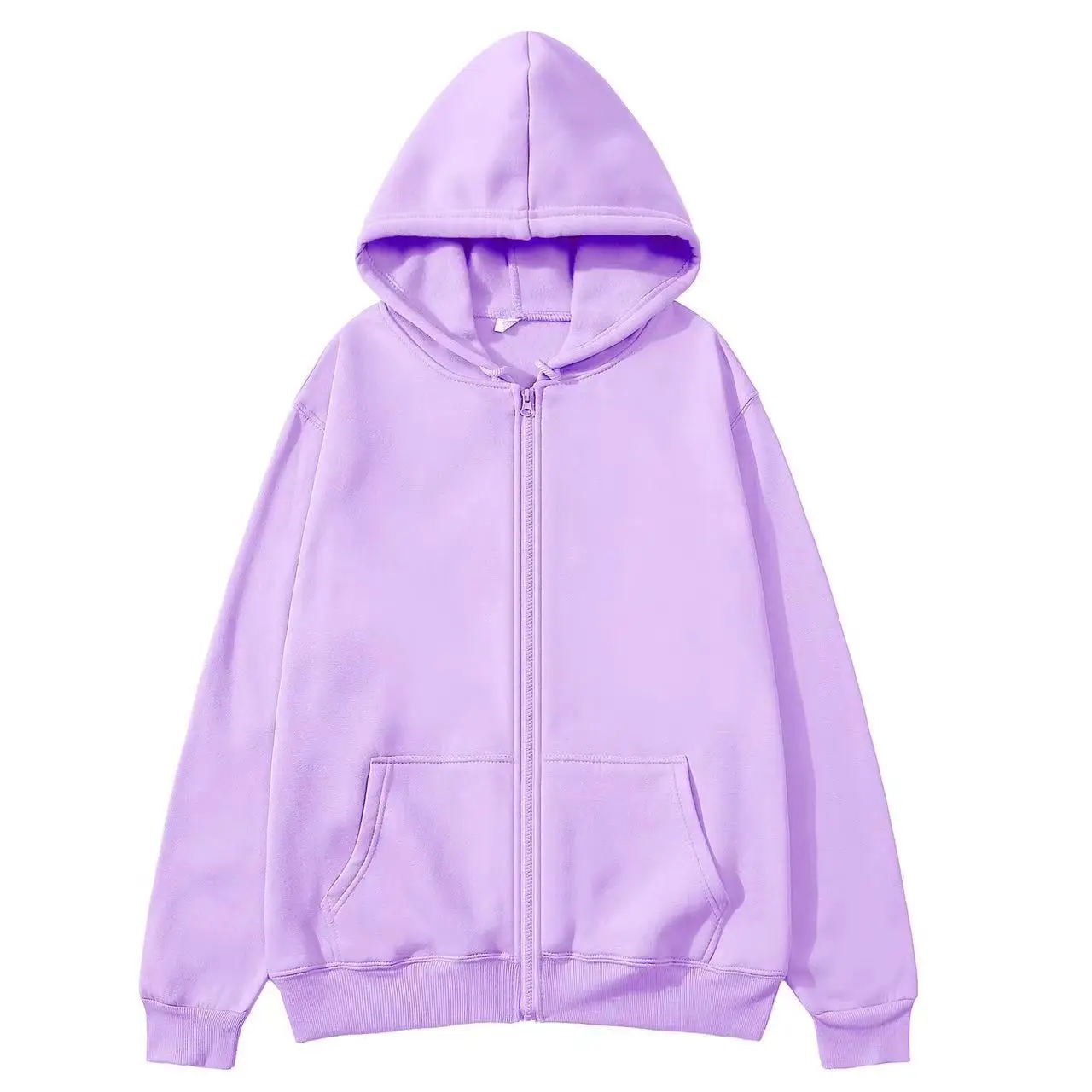 2026 Spring and Autumn New Style Male and Female Couple Zipper Hoodie Casual Solid Color Jacket Outdoor Street Sportswear view 3