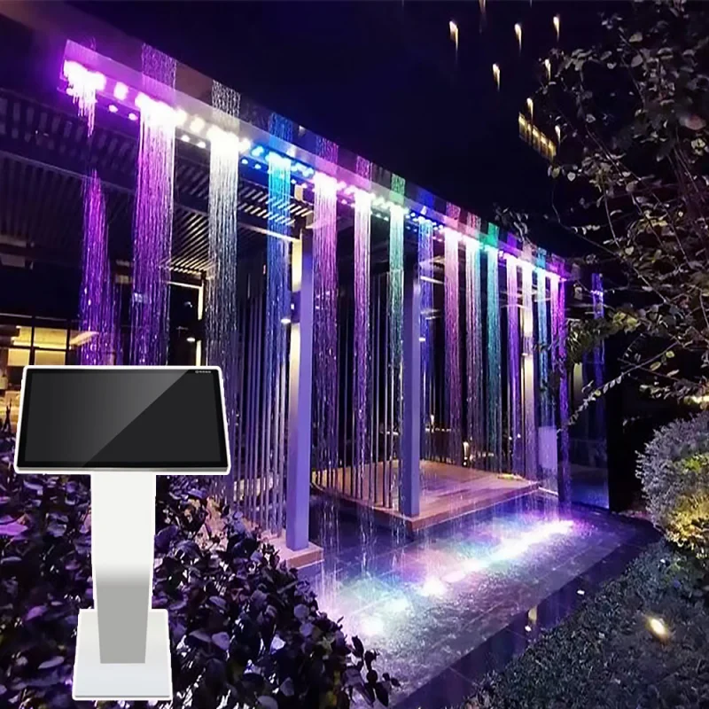 на заказ. Великолепный цифровой фонтан со светодиодной подсветкой Коммерческое украшение Роскошный фонтан-водопад в помещении