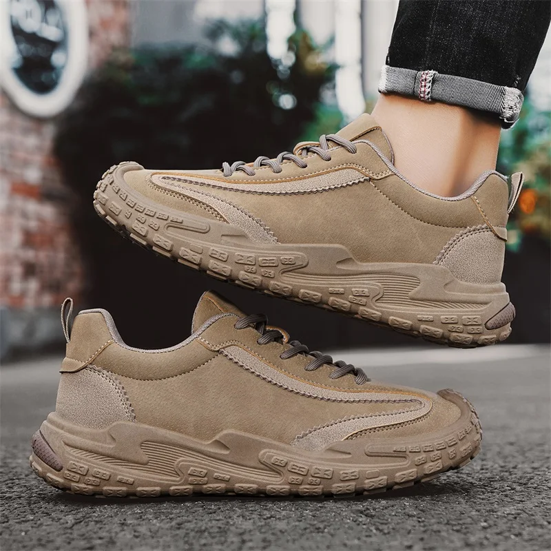 

2025 весенняя новая удобная спортивная модная уличная дышащая нишевая обувь с низким верхом и толстой подошвой для мужчин