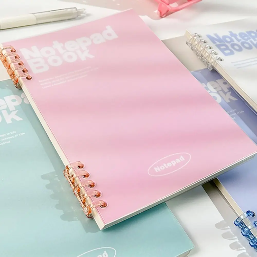 A5/B5 Gradient Color Binder Notebook Loose Leaf Book Horizontal Line Notepad Journal Planner Studens Hand Account Book School