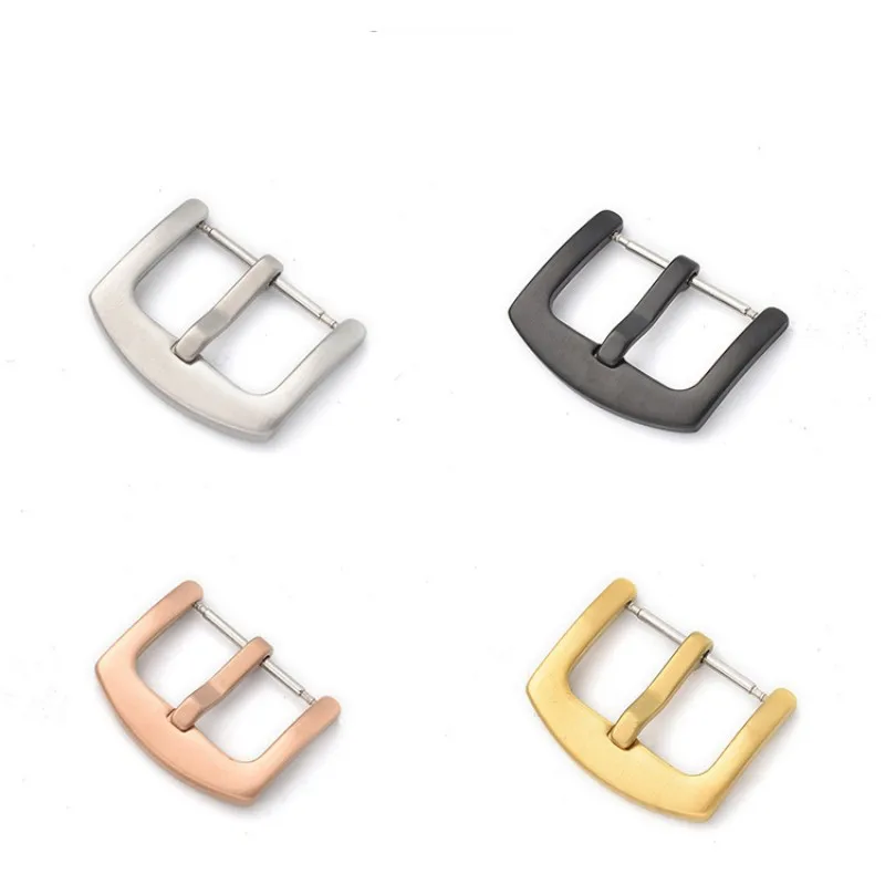 

16 18mm 20mm 22mm 24mm 26mm Stainless Steel Drawing Electroplating Watch Buckle for Leather Watch Strap Watch Clasp Accessories