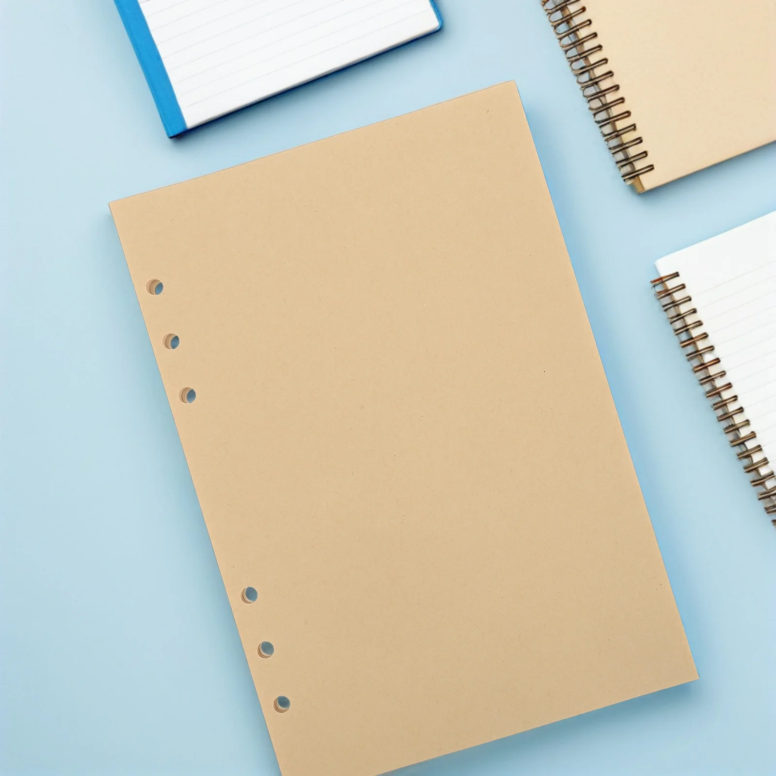 A5 Blank Refill Inserts Loose-Leaf Paper for Binders Journal Planner Inserts Easy Sorting Rearranging Archiving 6-Ring