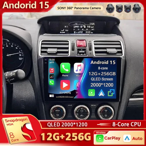 Android 15 para Subaru Forester 4 SJ 2016 - 2018 2K QLED Android Radio de coche reproductor de vídeo Multimedia GPS AI voz CarPlay 4G estéreo