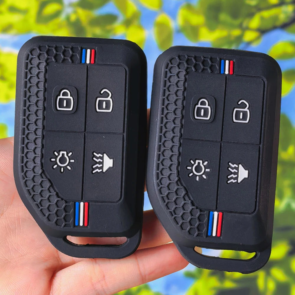 Durable Silicone Truck Key Fob Case, Racing Stripe Anti-scratch Protective Shell for Volvo New FM FH FH16 Tractor Van