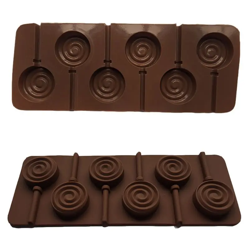 

6-Cavity DIY Round 3D Silicone Lollipop Mold Candy Chocolate
