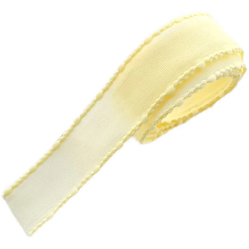 DIY Jewelry Accessories Self-Made Bowknot Hairpin Hair Rope Material 25MM Edge Spring Color Gauze Tape Handmade Wholesale