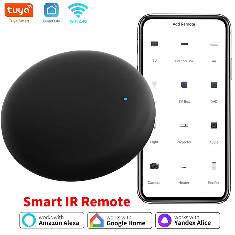 

Tuya WiFi Smart IR Remote Control For Air Conditioner TV Smart Home Infrared Universal For Alexa Google Home Remote Controller