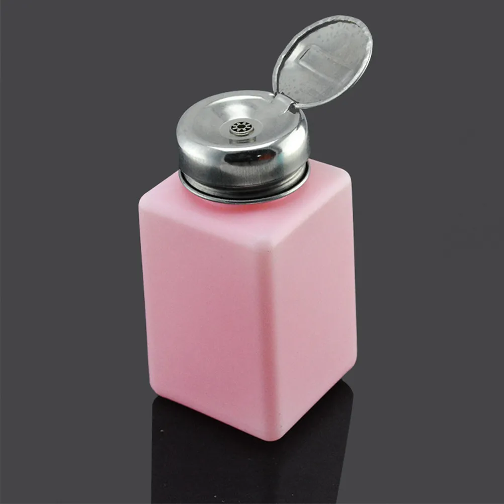 200Ml Stainless Steel Pump Bottle Anti-Static Liquid Dispenser for Alcohol Isopropyl Nail Polish Remover Makeup