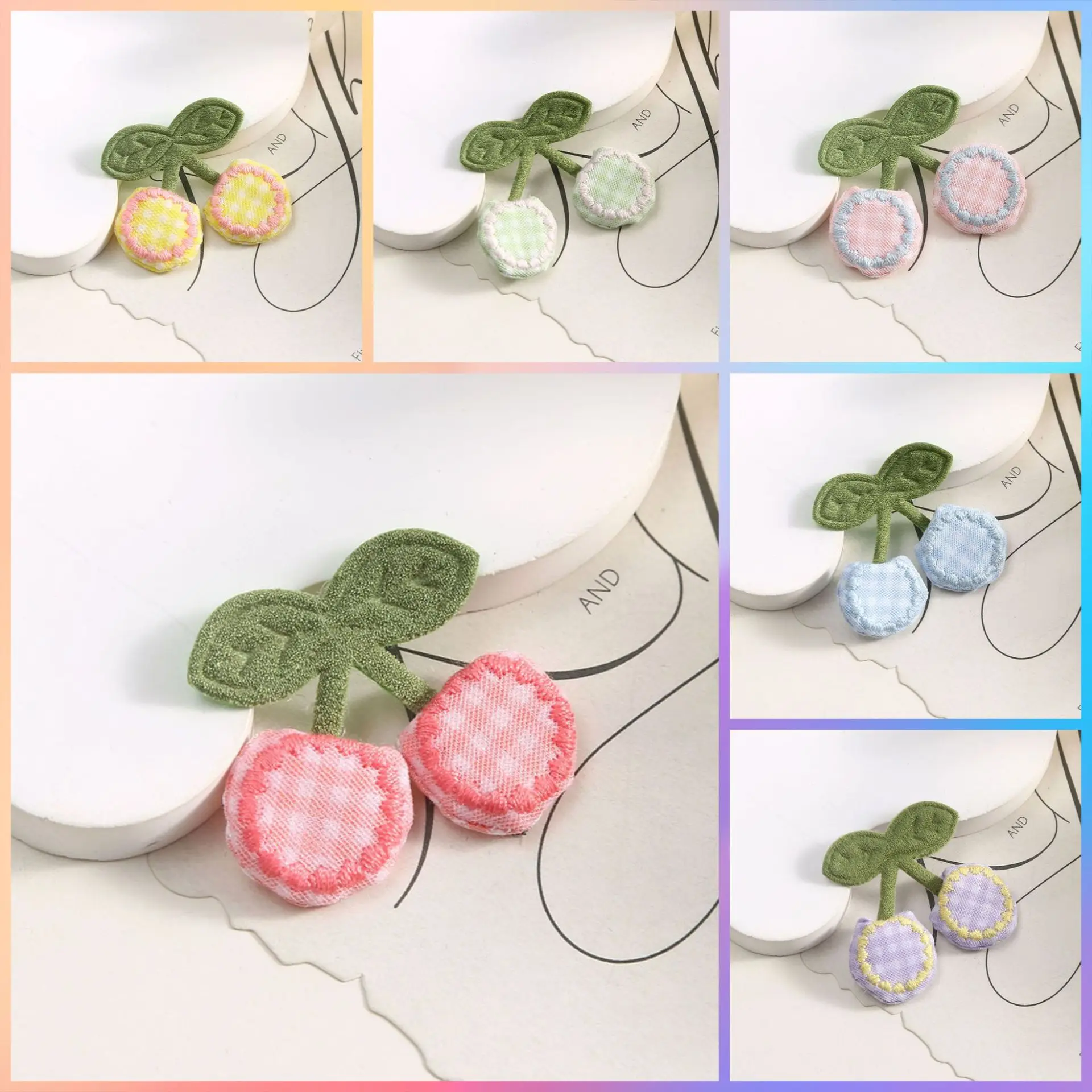 3PCS 3D Fruit Accessories Bulk Lot DIY Clothing Decorations Hair Bow Clips Blanks Craft Supplies for Party Favors