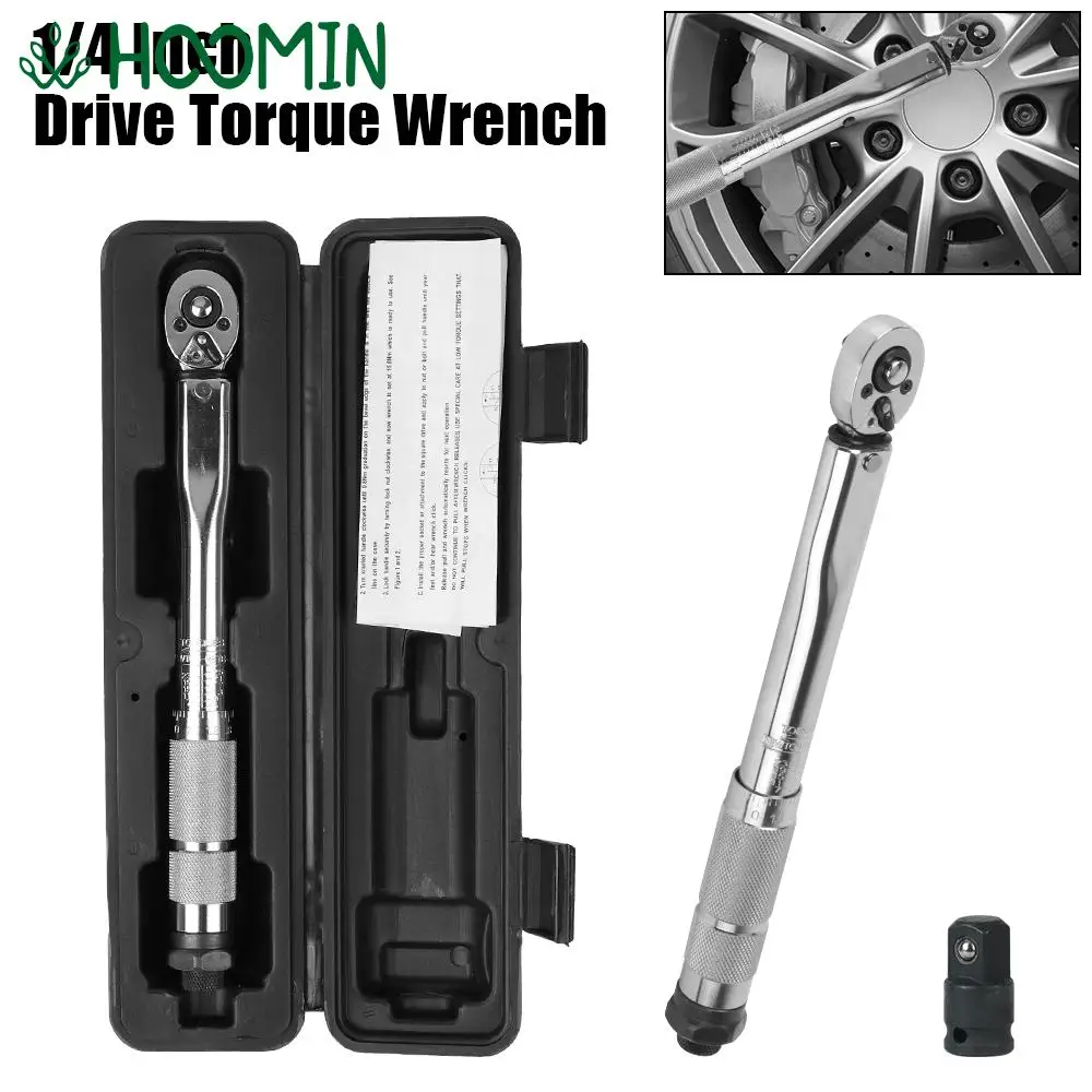 Adjustable Torque Wrench Car Bike Motorbike Disassembly Tool 5-25N.m Micrometer Spanner Hand Tool 1/4\'\' Drive Professional