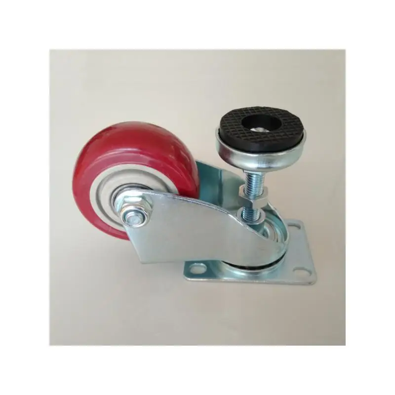 1 Pc 3 Inch Adjustable Caster With Foot Cup Horizontal Wheel Medium Sized Support Frame Universal Caster