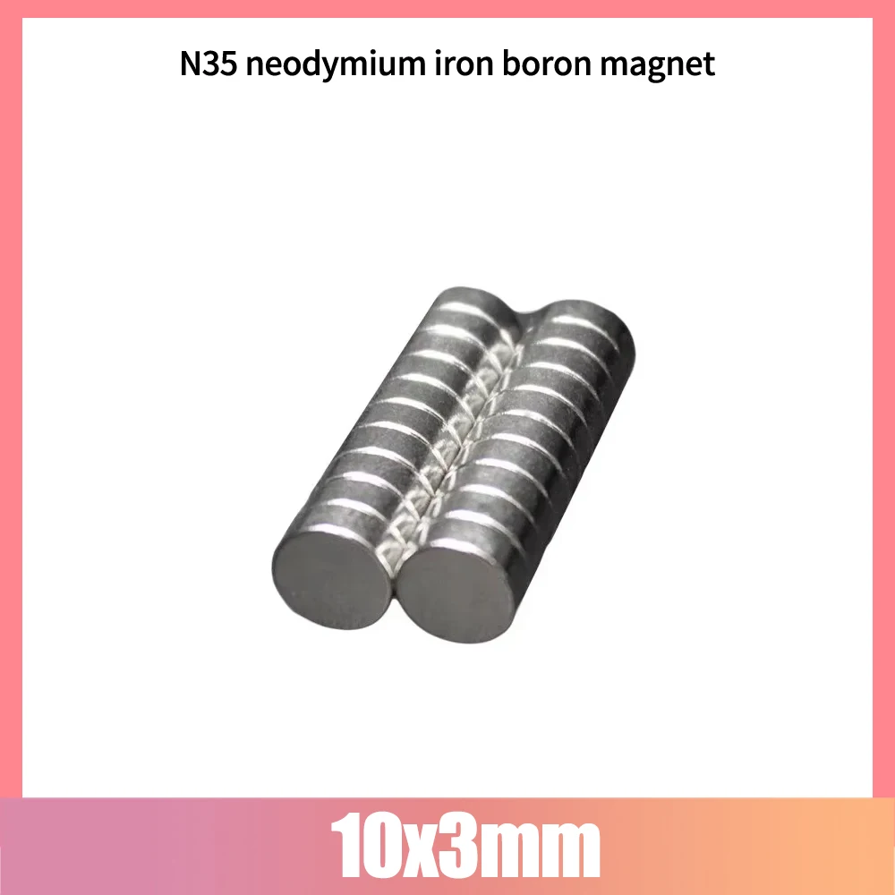 10x3mm Permanent NdFeB Super Strong Powerful Magnets 10x3 N35 Round Magnets 10*3mm Neodymium Magnet Dia 10*3 Circular