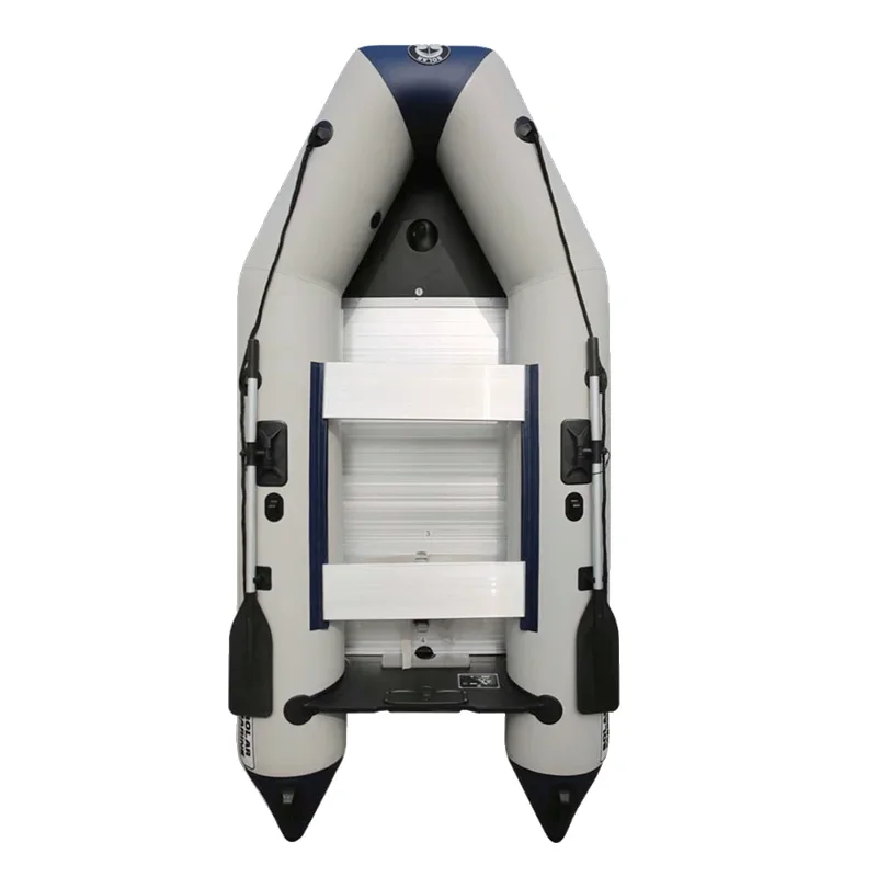 

/4 Person 8.85ft Inflatable Assault Boat Speed Kayak Fishing Canoe Hovercraft Aluminum Floor