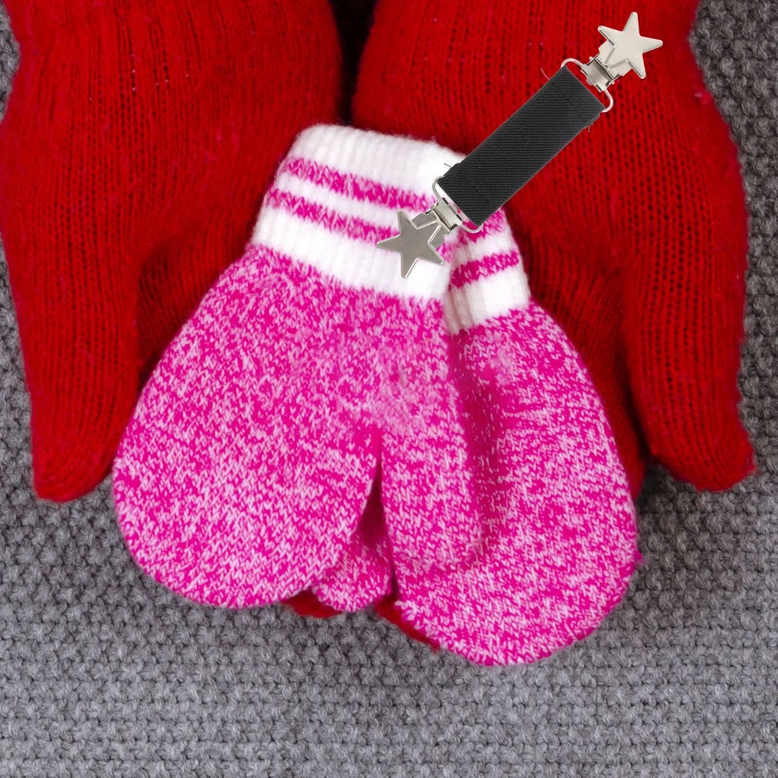 6 قطعة مشبك القفازات المرنة الماسك للعمل في الهواء الطلق مكافحة فقدان المطاط السحابة شال حامل أداة الملحقات