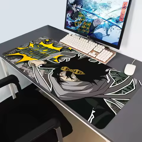 Shota Aizawa Mouse Pad XL Gaming Accessories Office Gamer Keyboard Desk Mat Non-Slip Laptop Large Rubber Anime Academia Mousepad