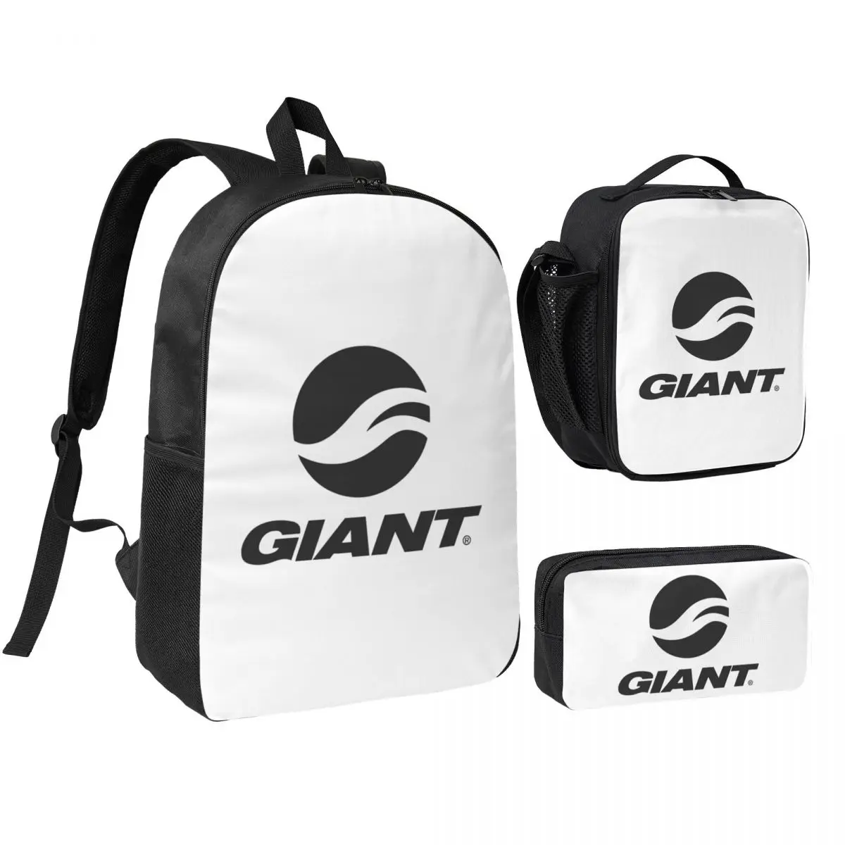 

Giant Bike Backpack Student Boys Girls BookBag School Bag Computer Shoulder Bags 3ps Insulated Lunch Bag Pencil Case