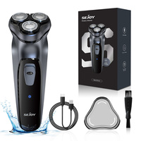 Sejoy Electric Rotary Shaver Razor for Men Type-C Rechargeable Shaving Beard Machine Intelligent Control Travel Lock 100% New