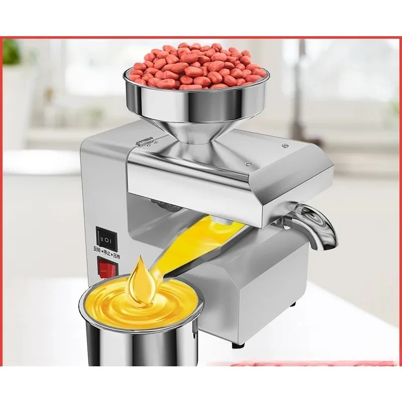for Oil Press Machine Small Household Stainless Steel Peanut Oil Extractor Electric Maker