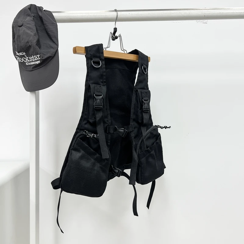 기능성 전술 가슴 장비 가방 남자 운동 양복 조끼 가방 멀티 포켓 가슴 팩 남여 힙합 streetwear 가방 남자 조끼 팩