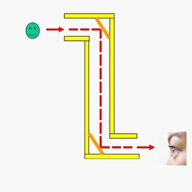 Plastic Adjustable Periscope Physical Mirror Optics Experiment School Teaching