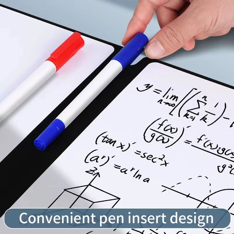 Wiederverwendbares Whiteboard-Notizbuch-Set im A5-Format mit Whiteboard-Stift, Löschtuch, Leder, Notizblock, Wochenplaner, tragbare Notizbücher, Büro
