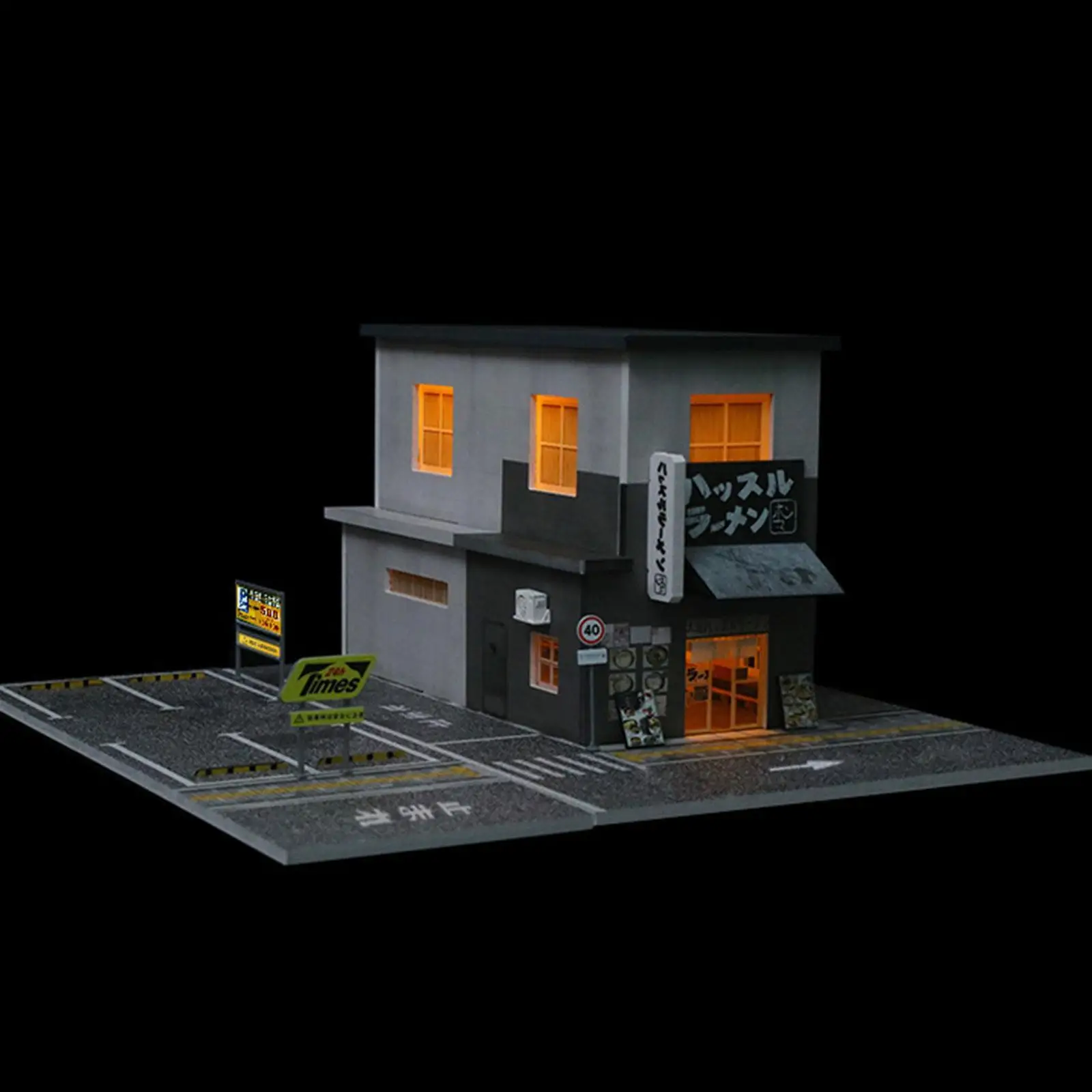 1:64 Scale Ramen Shop Diorama Model Micro Landscape Architectural Desktop Ornament S Gauge DIY Projects Townscape Decoration