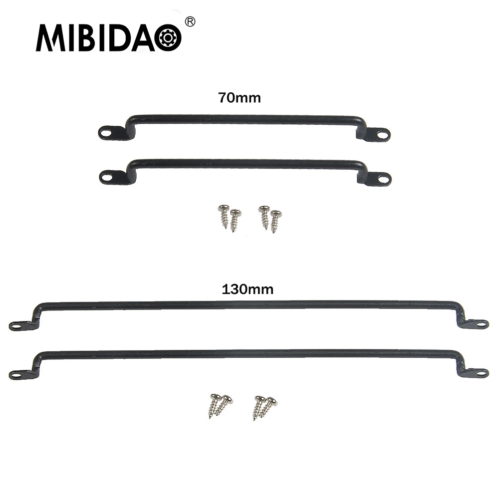 MIBIDAO 70mm/130mm Metal Body Shell Door Handle Handrail for Axial SCX10 Tamiya 1/10 RC Crawler Car Upgrade Decoration Parts