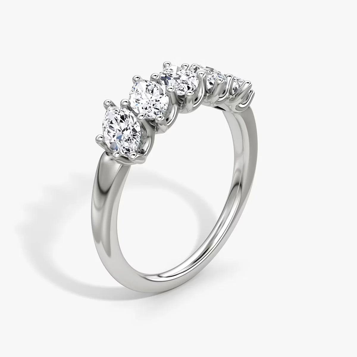 Five Stone Diamond Ring In 9K/14K/18K Gold Marquise Lab Grown Diamonds Genuine Diamond Jewelry Anniversary Gift For Girlfriend