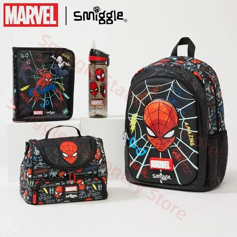 

Smiggle Marvel Человек-паук детские канцелярские принадлежности Студенческая школьная сумка для ланча коробка для ланча кошелек коробка для карандашей чашка для воды подарок для студента