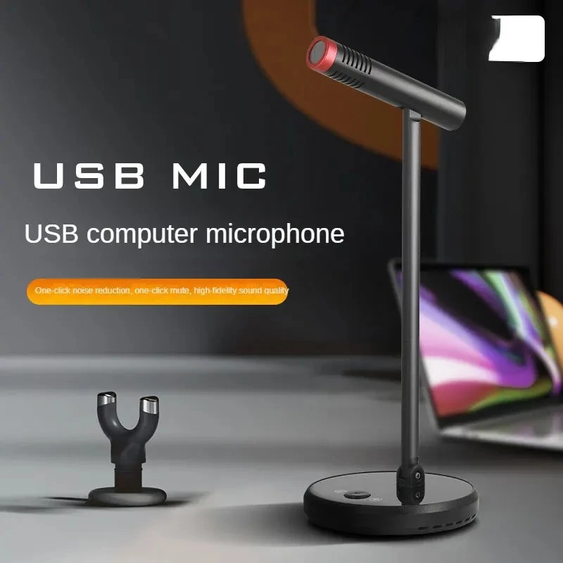 Usb Wired Condenser Microphone Computer Desktop Conference External Live Streaming Laptop Voice  Class  Microphone