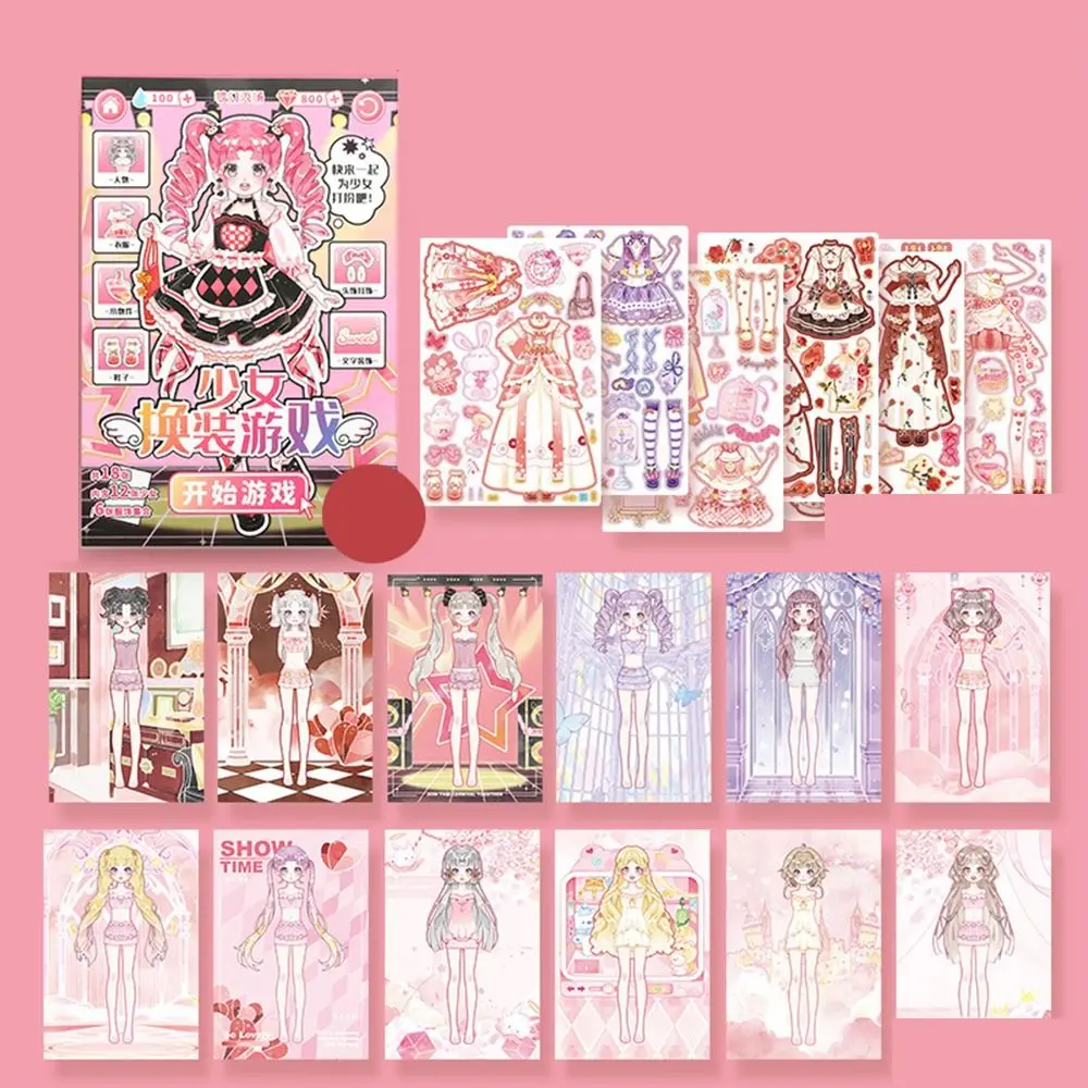 DIY Decoration Make Your Own Princess Sticker Scrapbooking Hand Account Little Girl Makeup Outfit Stickers Personalized