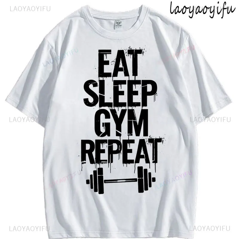 

Fitness Shirt Workout Motivation Motivational Gym Shirt Gym Appare High quality cotton Men's Summer Short-sleev Round Neck Tee