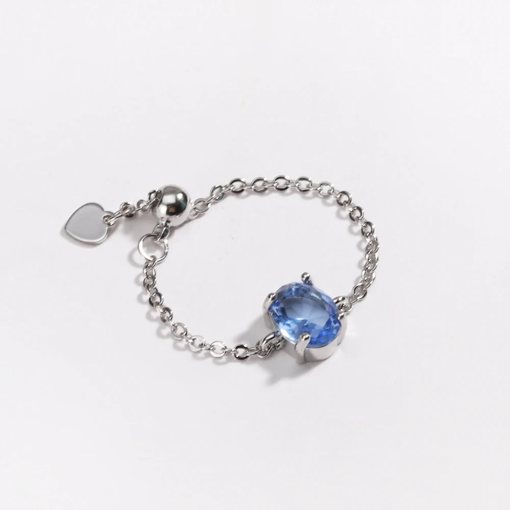 Adjustable Bling Tiny Delicate Oval Shape Colors Ring for Women